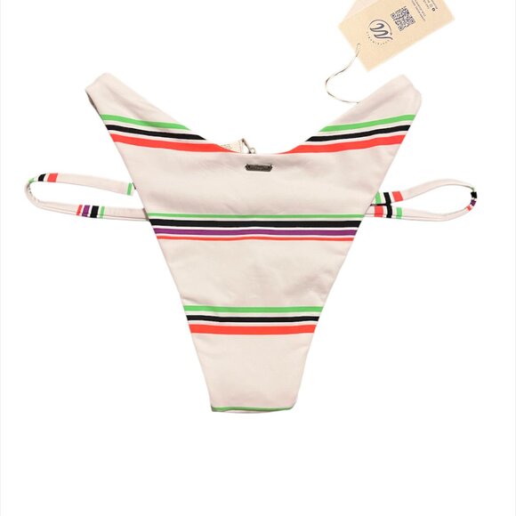 NWT MAAJI Pinstripe Hailey Double Layer Bikini Bottom  size S - Picture 5 of 9